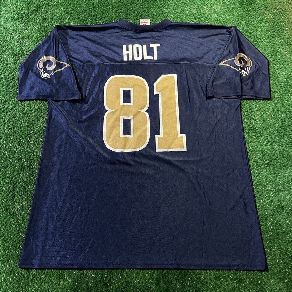 Vintage Reebok Torry Holt St Louis‎ Rams Jersey XL Blue 81 Y2K NFL Football
